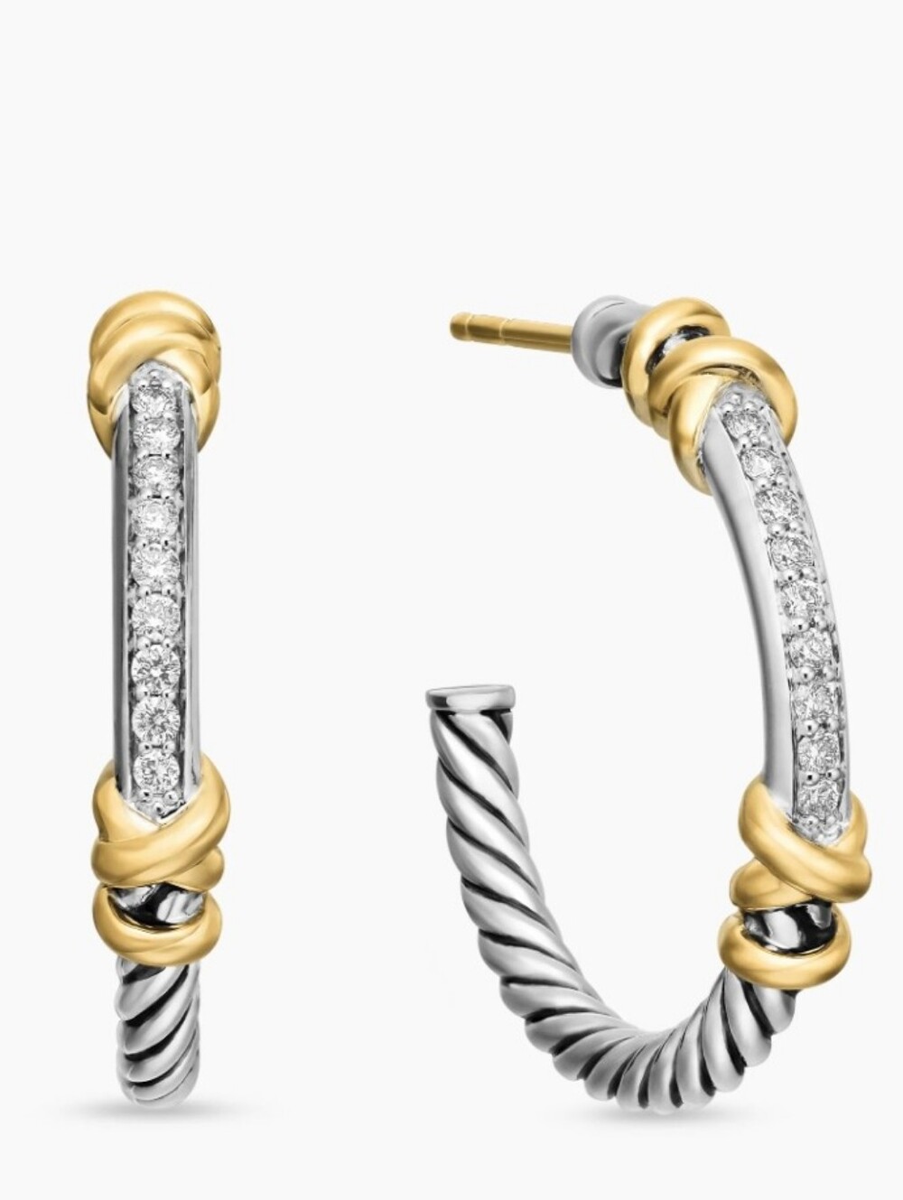 New David Yurman Helena Cable Hoops
